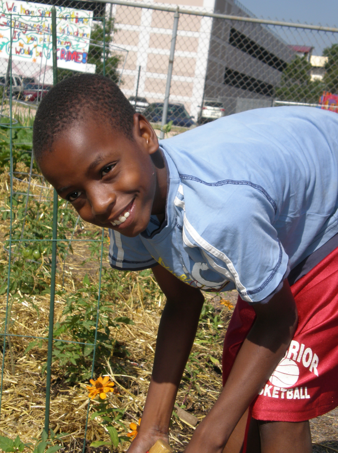 Children who work in gardens are more likely to accept people different from themselves. Read more about what the Denver Urban Gardens found as they started community gardens at schools in urban centers.